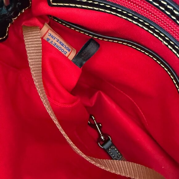 Dooney & Bourke Black Red & Green Tartan Plaid Backpack Bag main image 5